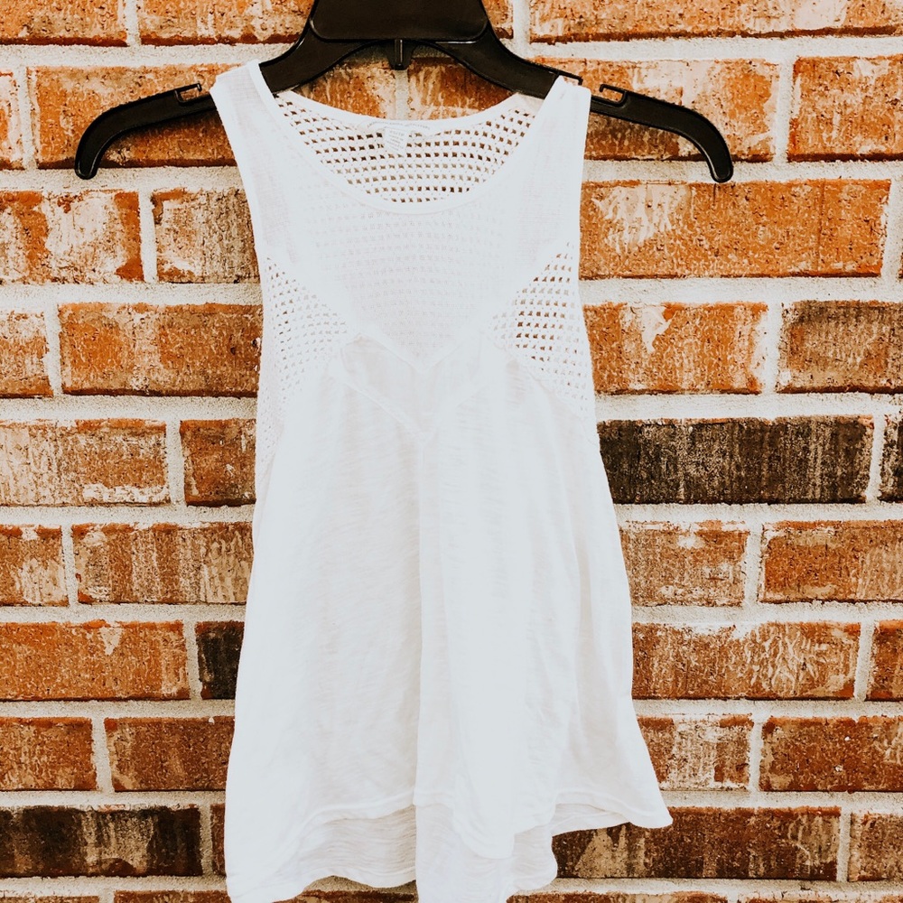 white macrame tank